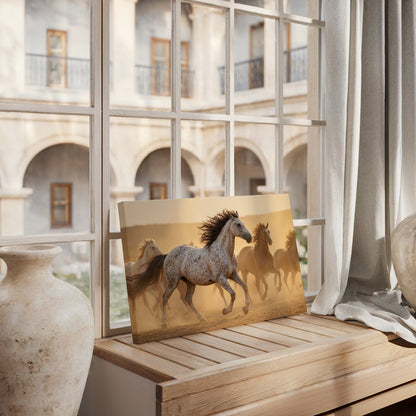 Wild Desert Stallions Canvas