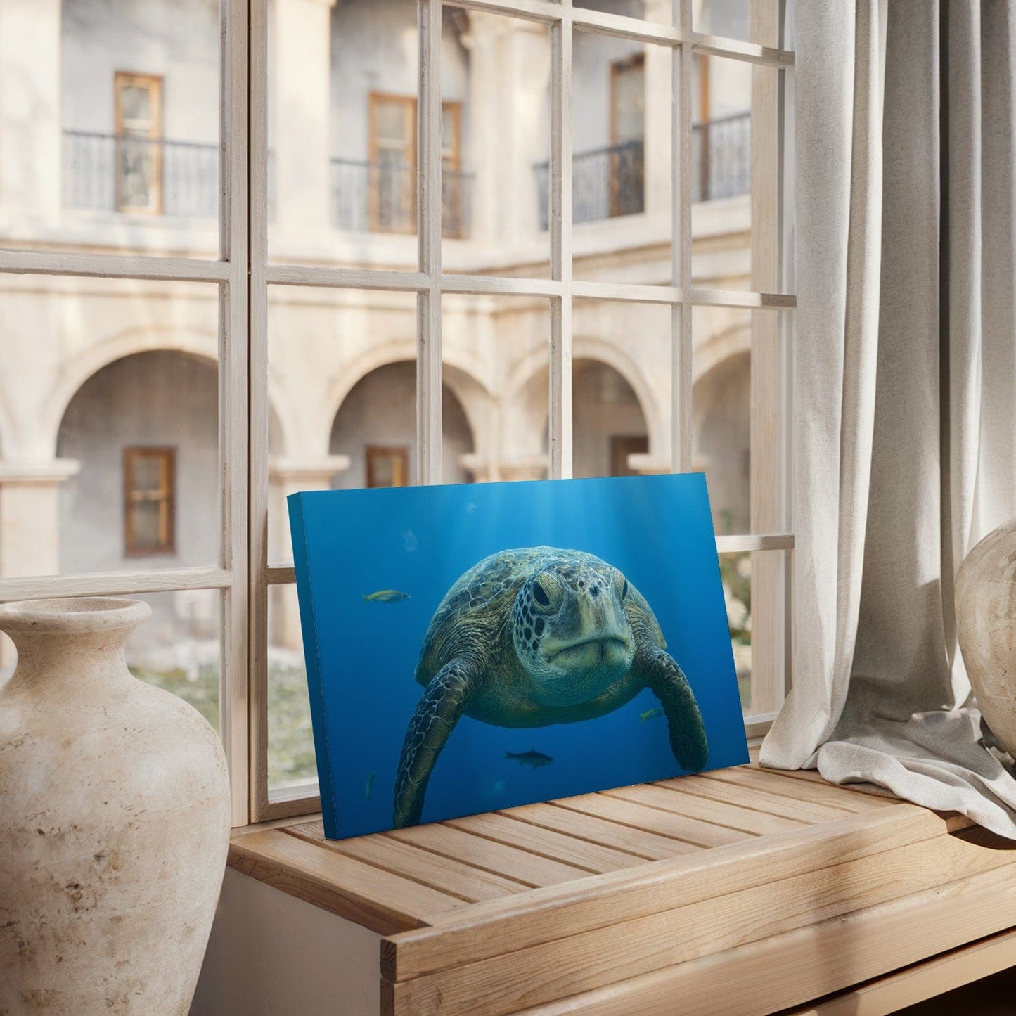 Underwater Turtle Journey Canvas