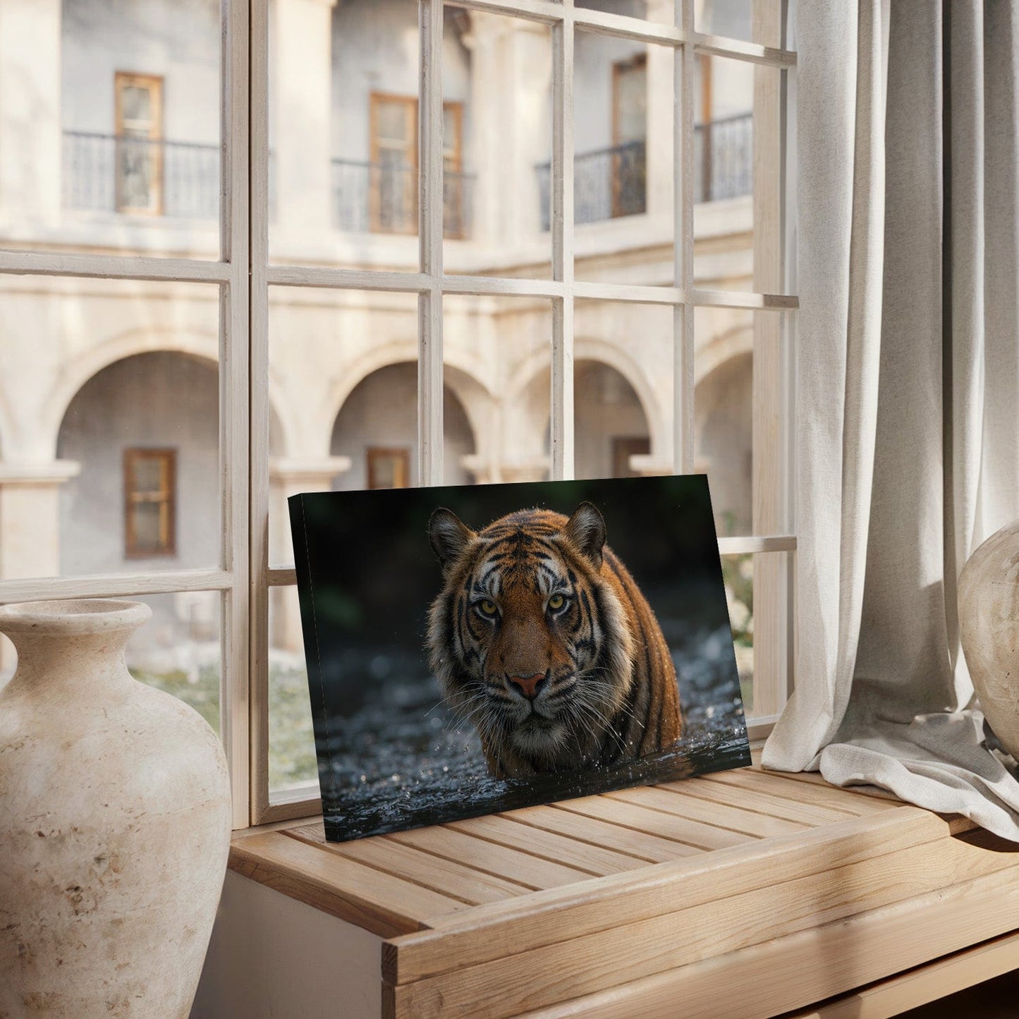 Fierce Tiger Waters Canvas