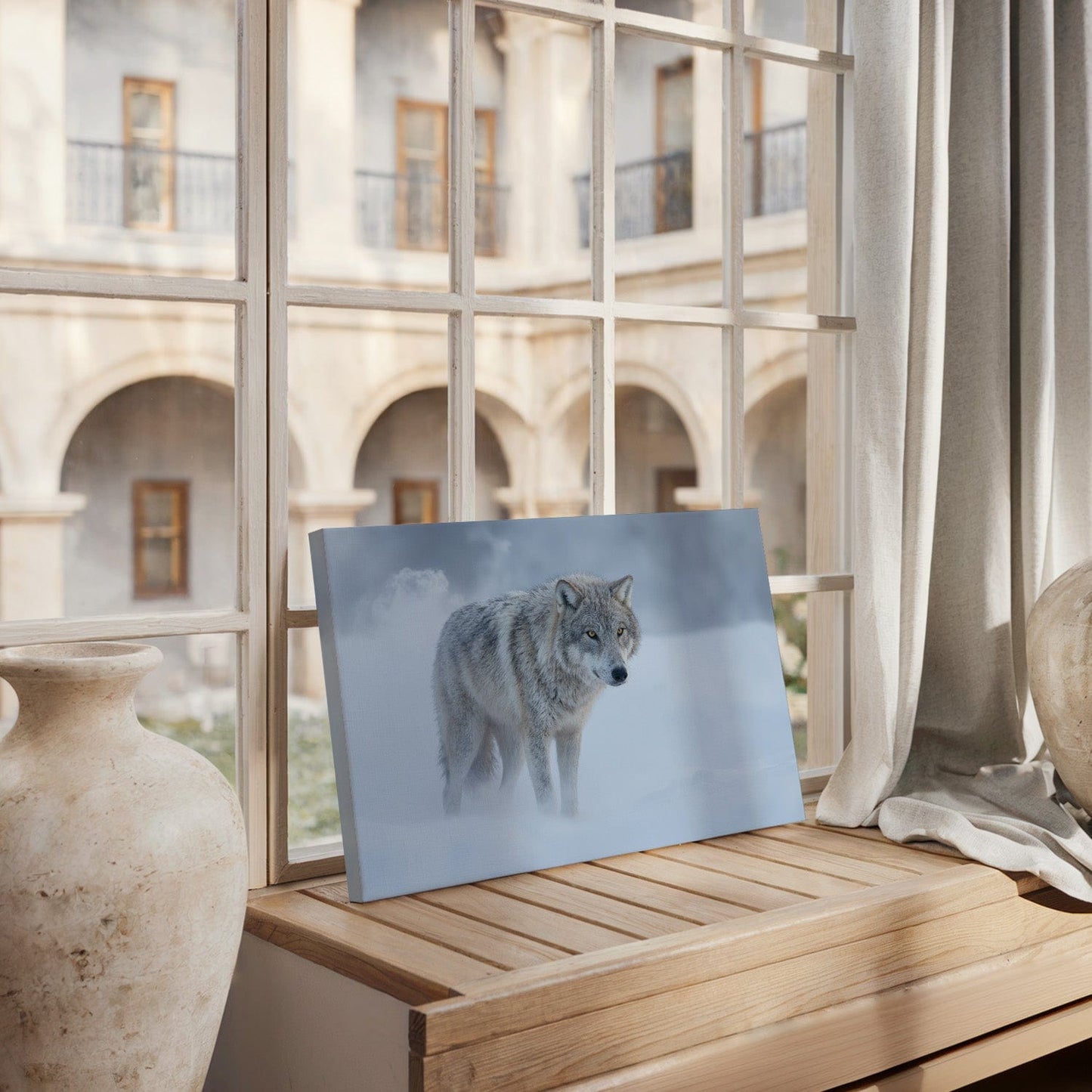 Lone Arctic Wolf Canvas