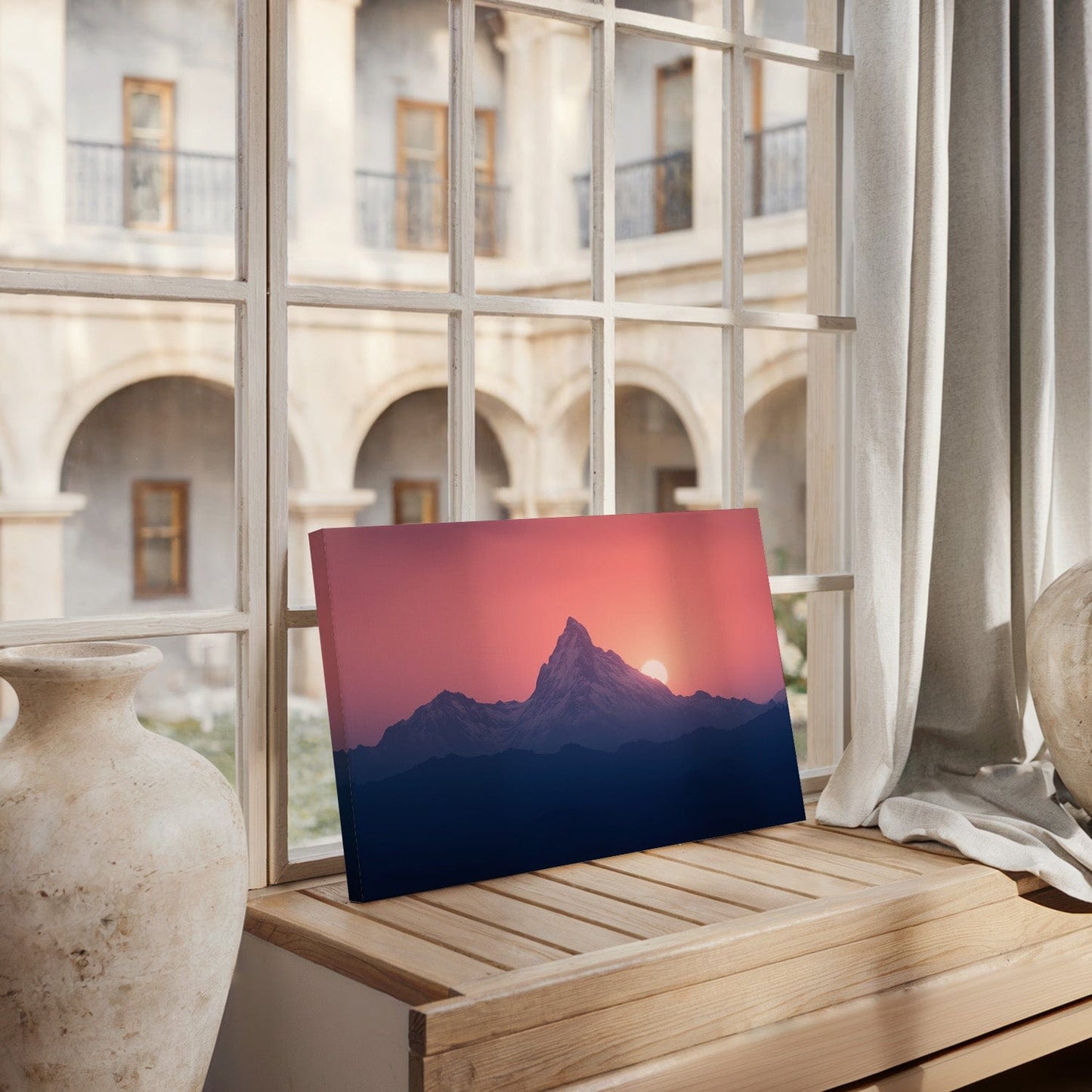Snowy Peak Sunset Canvas