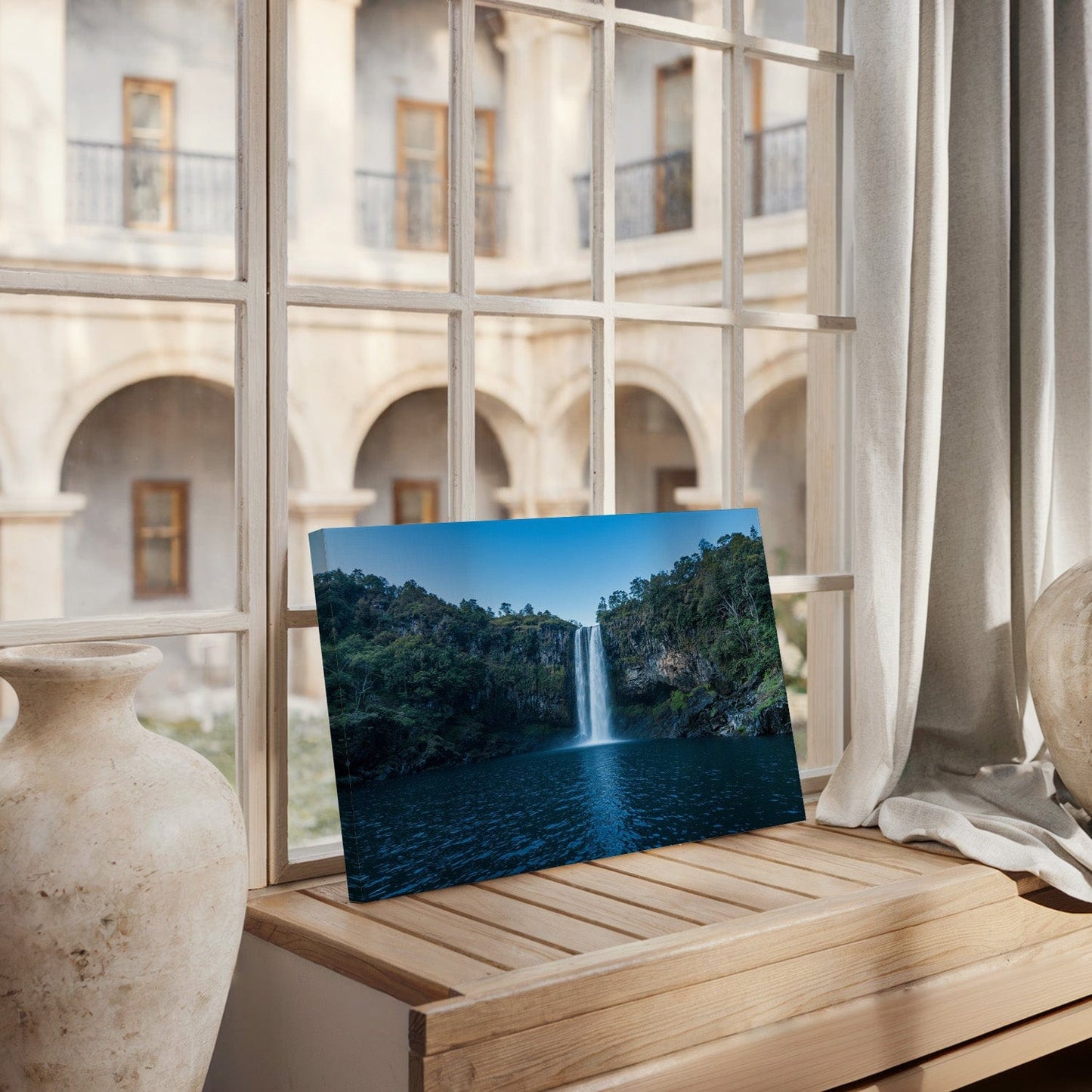 Tropical Waterfall Paradise Canvas
