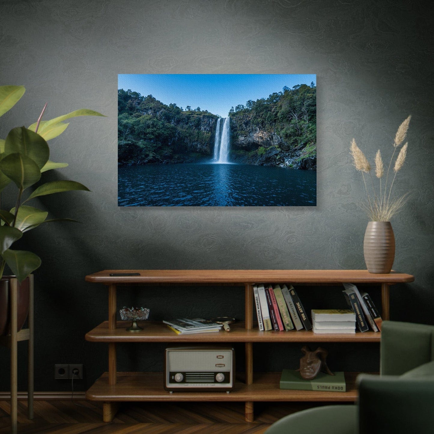 Tropical Waterfall Paradise Canvas