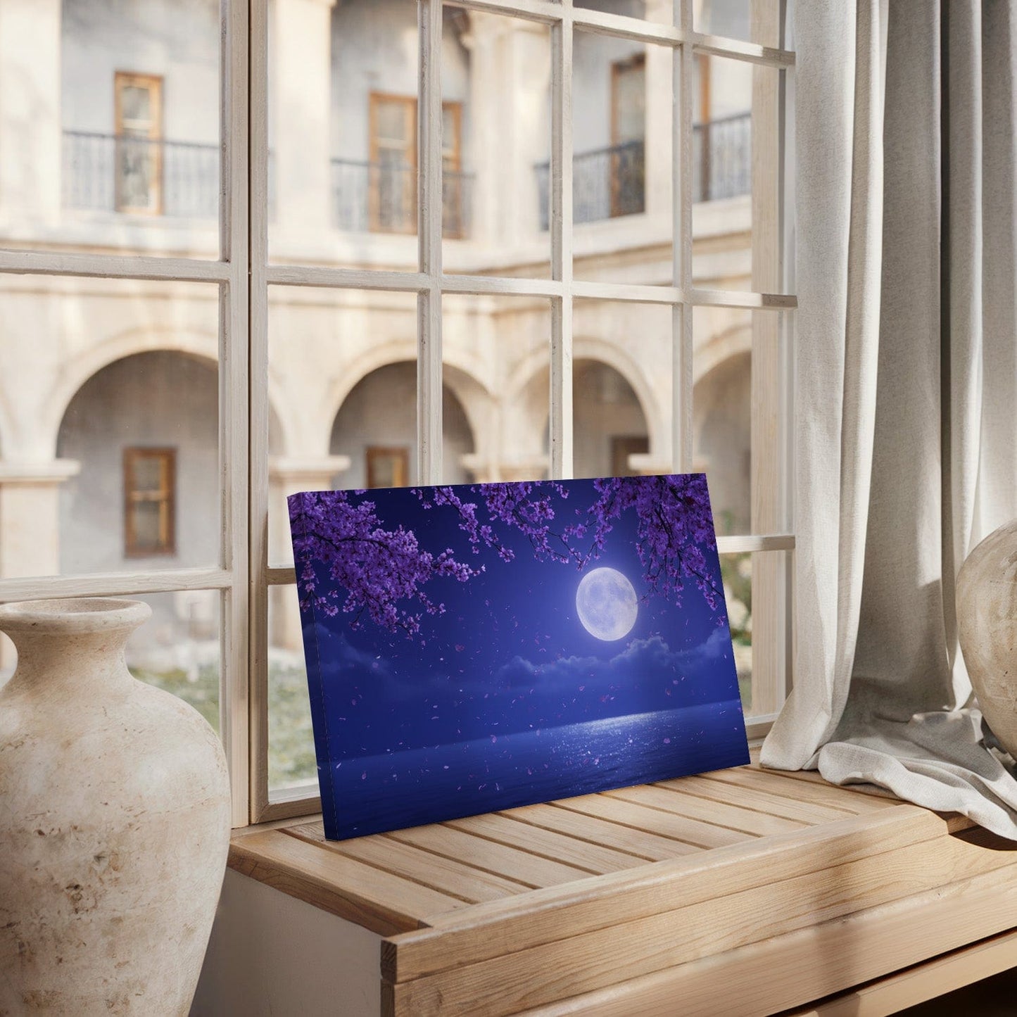 Cherry Blossom Moon Canvas