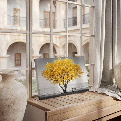Yellow Seaside Tree Canvas