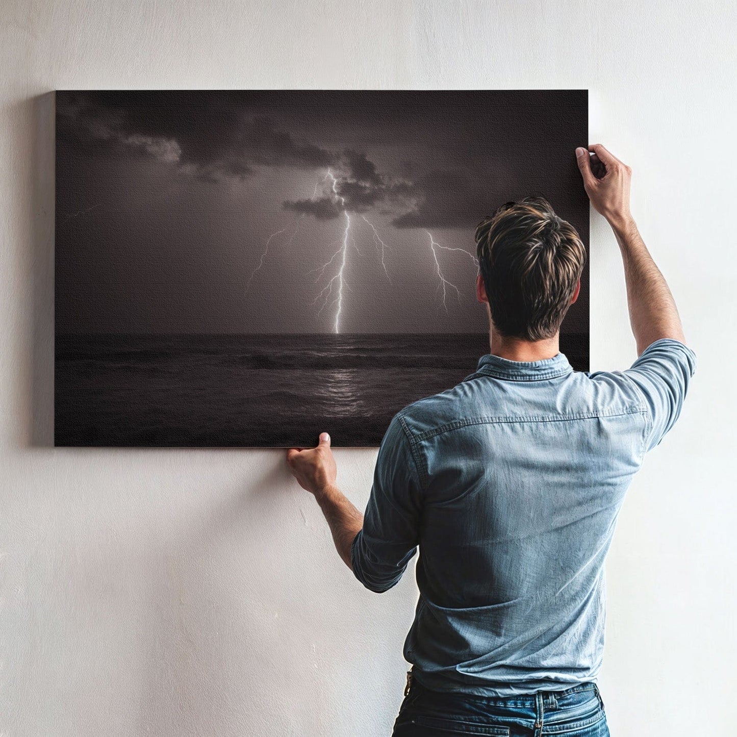 Tempest Lightning Ocean Canvas