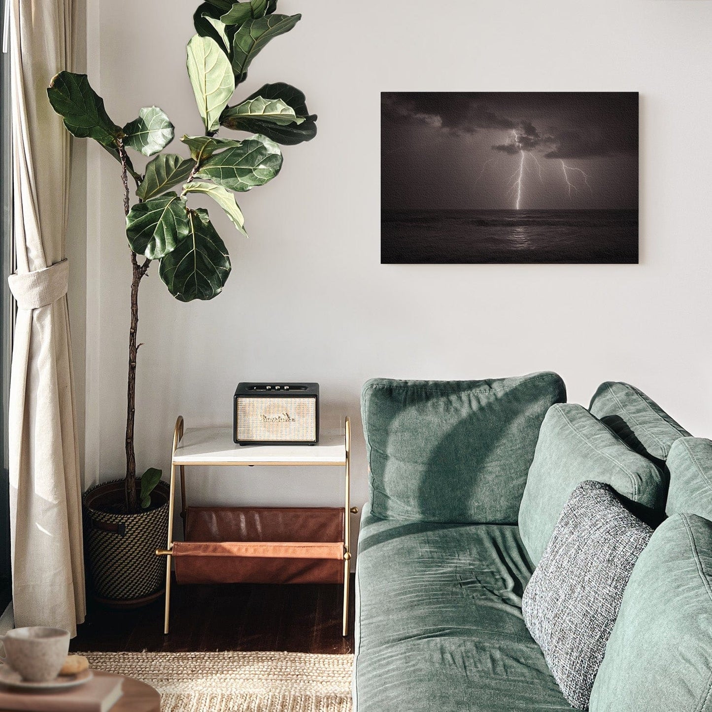 Tempest Lightning Ocean Canvas