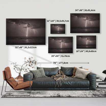 Tempest Lightning Ocean Canvas