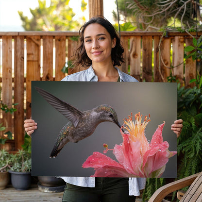 Dewy Hummingbird Nectar Canvas
