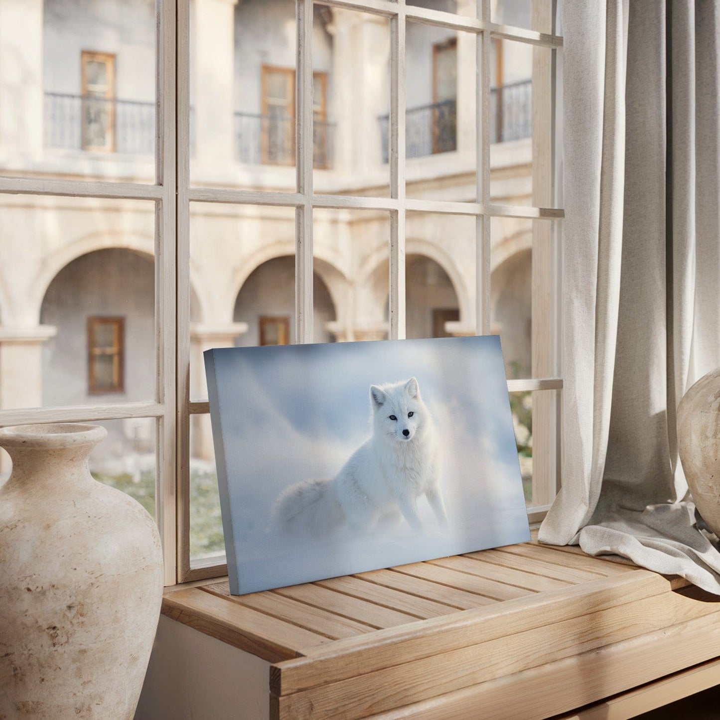 Arctic Fox Ethereal Canvas