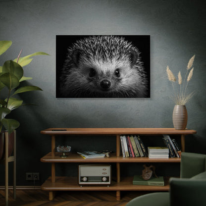 Black And White Hedgehog Canvas
