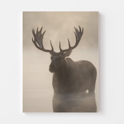 Misty Moose Silhouette Canvas