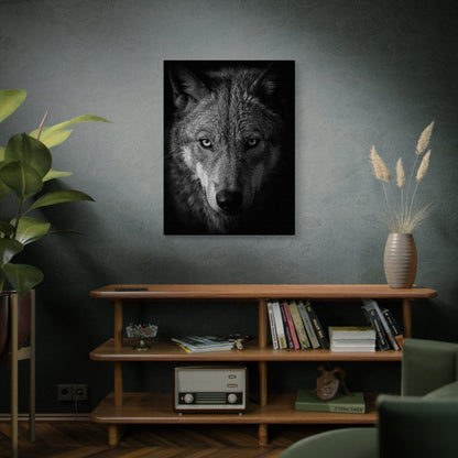 Black and White Wolf Canvas
